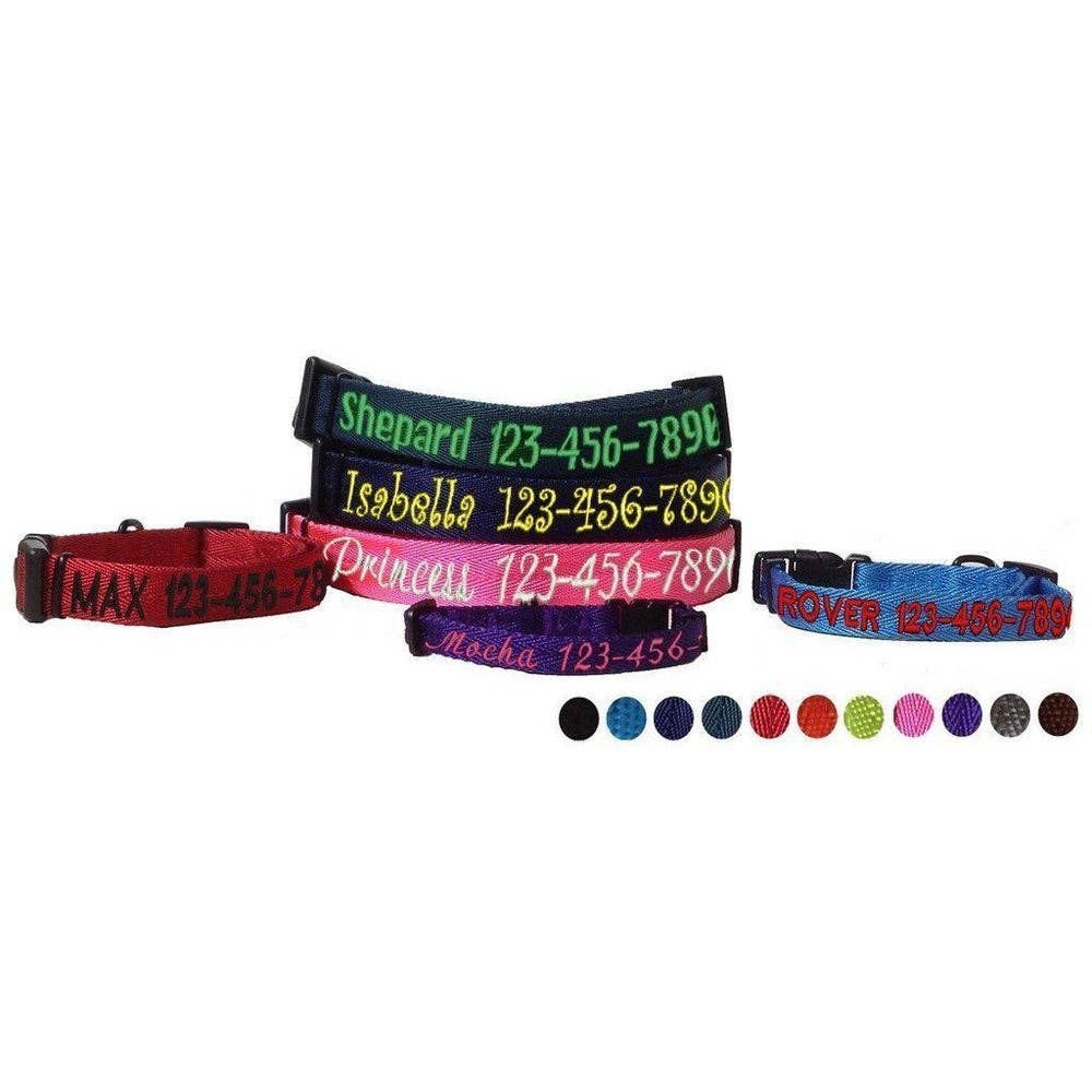 Dogline – wholesale Halsband - Hund – Personligt nylonplatt halsband10