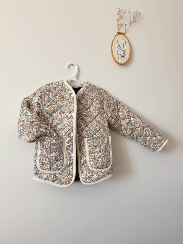 Quilted floral jacket for wholesale by Rubis Pastel