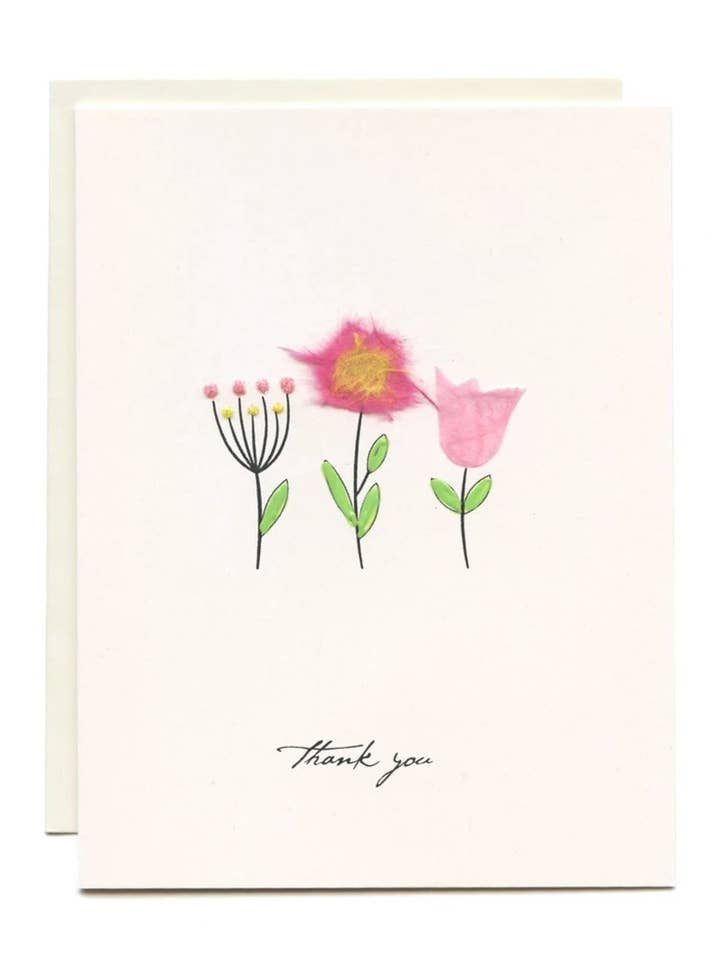 ”Tack” Tre Blommor för wholesale av FLAUNT HANDMADE CORRESPONDENCES