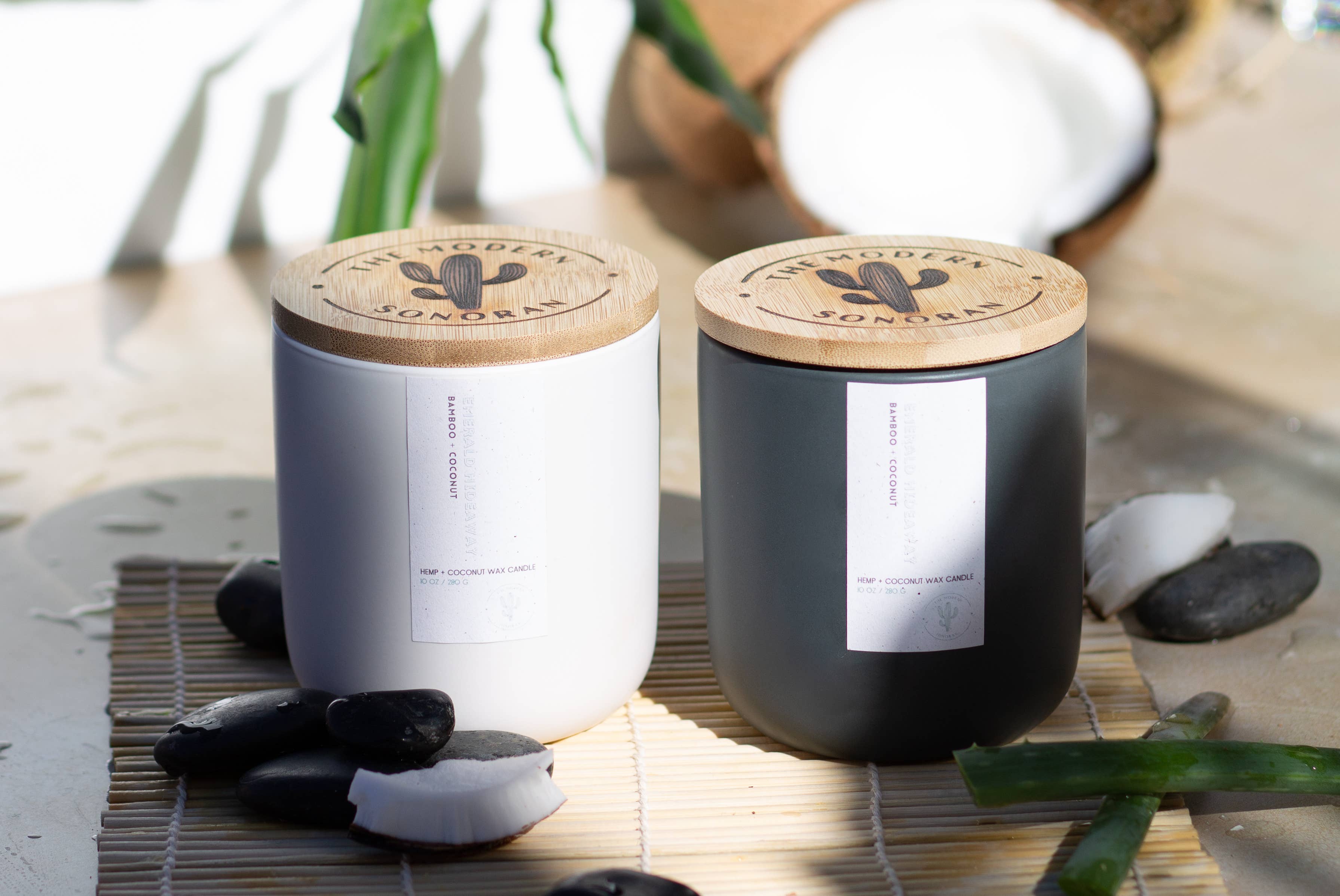 The Modern Sonoran - Wholesale Jar/Filled Candle - Emerald Hideaway: Quiet Luxury Hemp & Coconut Candle, 10 oz4