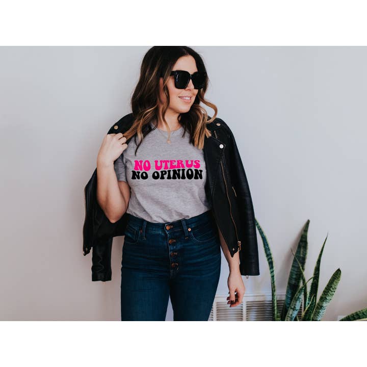 Ingen livmoder Ingen meningstrøje, Feministisk, Række V. wade-skjorte for engroshandel hos Riley Mae Studio