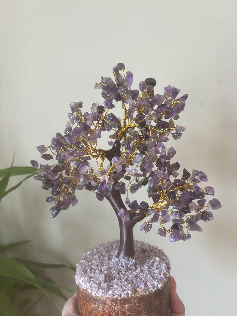 jiomind - Vendita all'ingrosso Decorazioni da tavolo - Albero di Cristalli di Ametista con 500 Pietre su Filo Dorato3