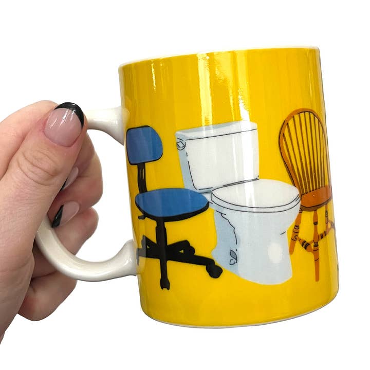 Silly Chair Mug Yellow for wholesale by Drawn Goods