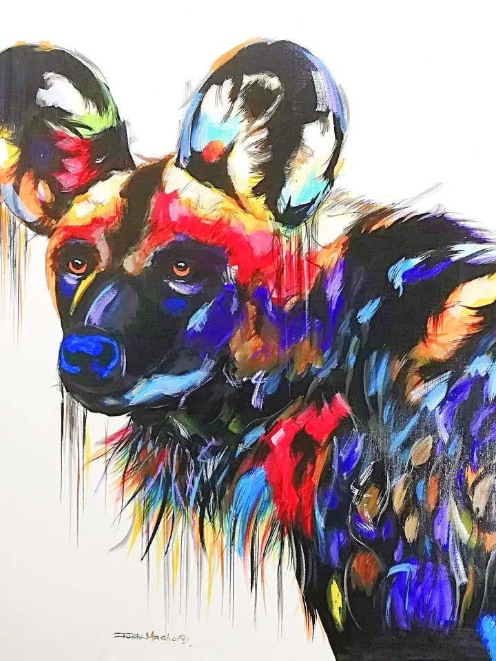 CHIEN PEINT 20 pour la vente par Curated Art