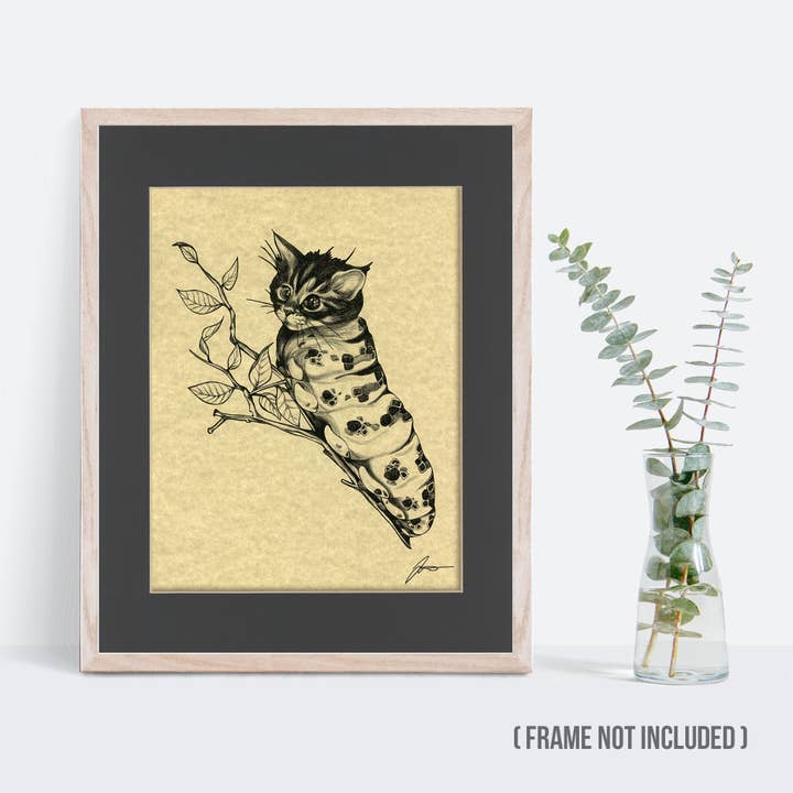 Whatif Creations - Wholesale Art Print - Caterpillar 11x14" Parchment Print1