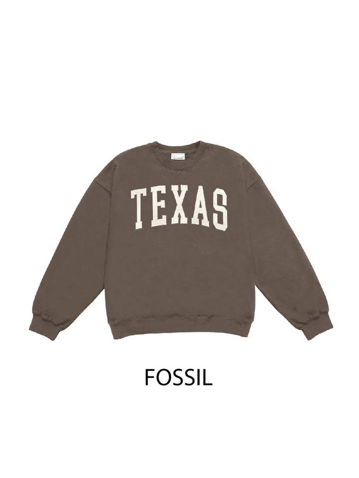 Vanilla Monkey - Wholesale Graphic Sweatshirt - Women's - Fleece Relaxed Fit Sweatshirt With Texas Path3