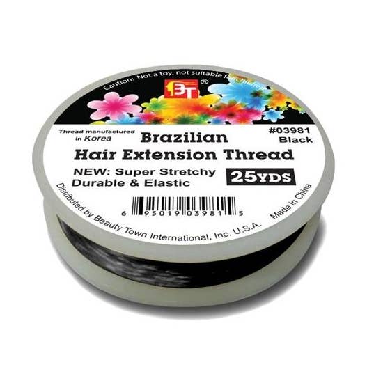 Brasiliansk hårförlängningstråd svart för wholesale av KT Supply