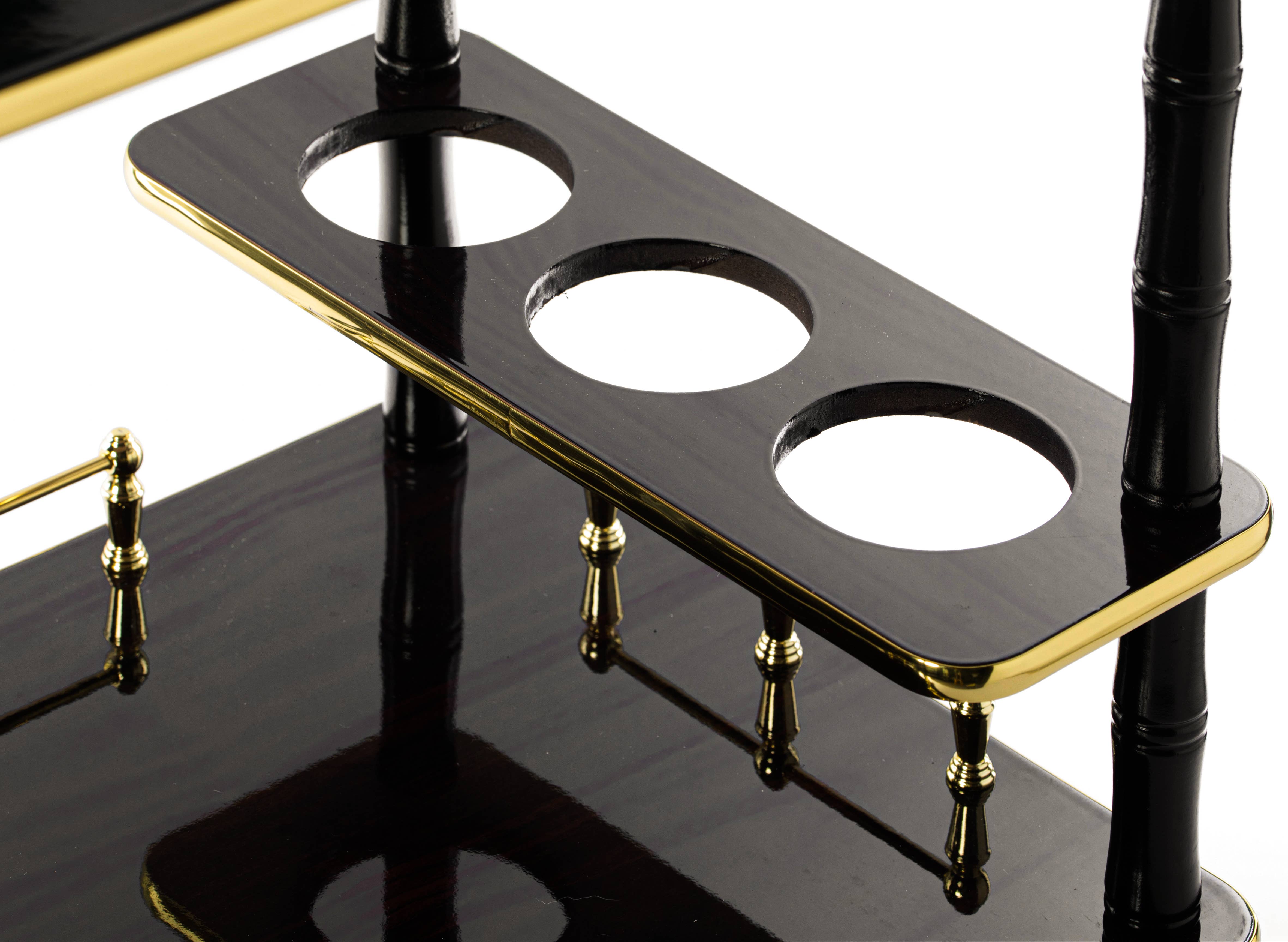 Quickway Imports - Vente Chariots de bar - Desserte roulante à thé avec 2 étagères et roulettes10