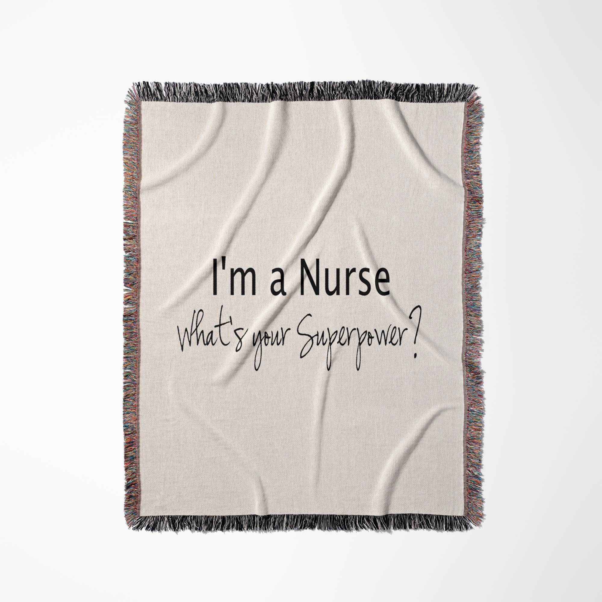 3dRose - Wholesale Throw Blanket - 3dRose, Im a Nurse - Whats your Superpower - funny medical profession gift, Blanket