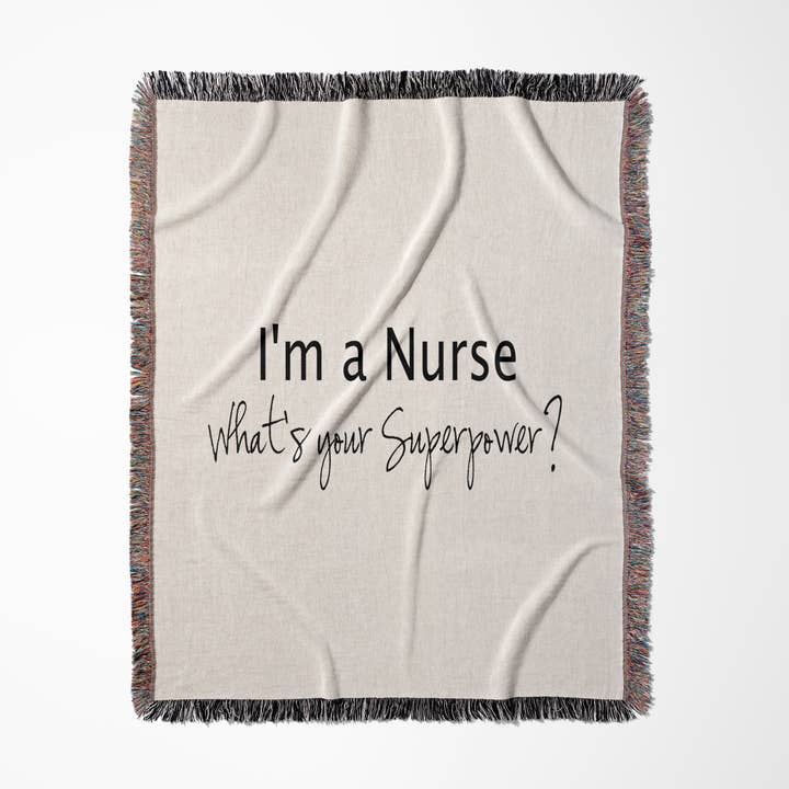 3dRose - Wholesale Throw Blanket - 3dRose, Im a Nurse - Whats your Superpower - funny medical profession gift, Blanket0