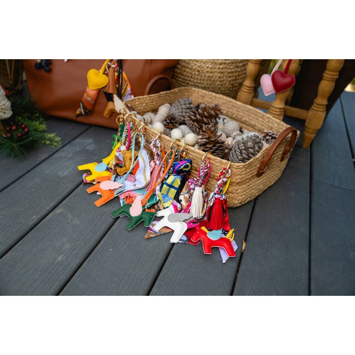 Malibu Sugar - Wholesale Purse/Bag Accessory - Women's - Horse Charm w/ Scarf Bag Charm as Christmas Gift -7 colors7