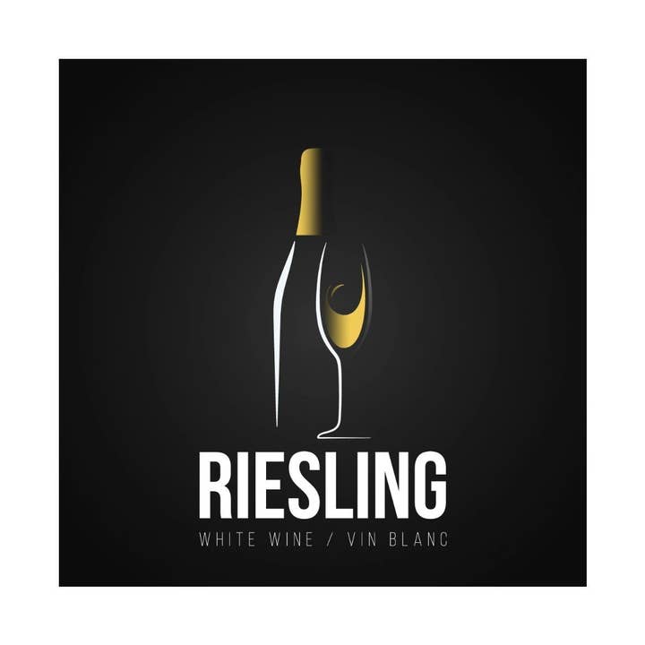 Riesling Golden Bottle and Glass of Wine 500 per Roll (3.78 in x 3.78 in | 9.6 cm x 9.6 cm) for wholesale by ABC Crafted Series