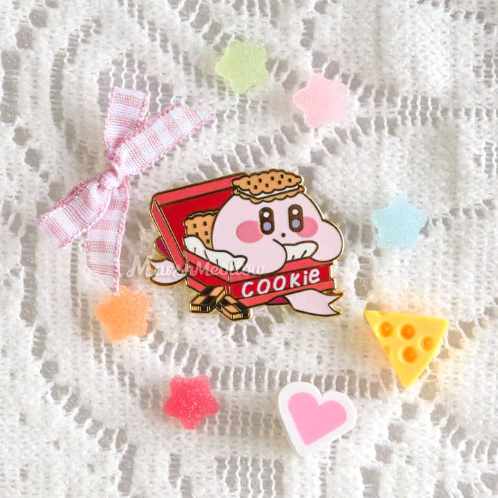 Marshmeollow - Wholesale Lapel pin/button - Sweet Kirby Enamel Pin
