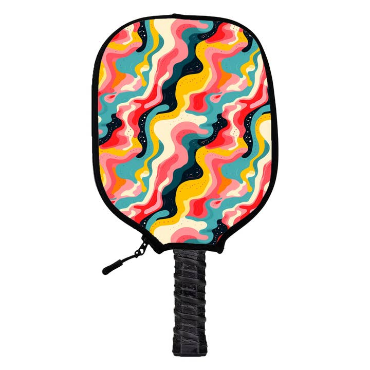 Housse Neon Swirls Pickleball pour la vente par PickleBallerz