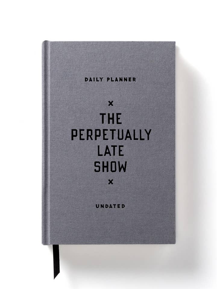 Brass Monkey The Perpetually Late Show Undated Standard Planner for wholesale by Chronicle Books