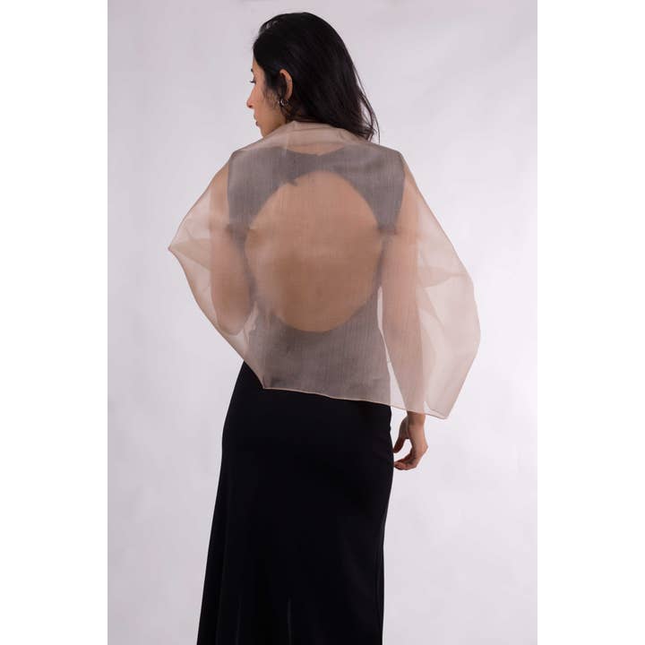 MR Complements - Venta al por mayor Chal - Mujer - Chal de Organza Seda Natural9