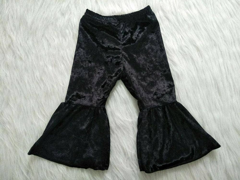 Aier Wholesale - Wholesale Pants - Kids - Black Velvet Bell Pants1
