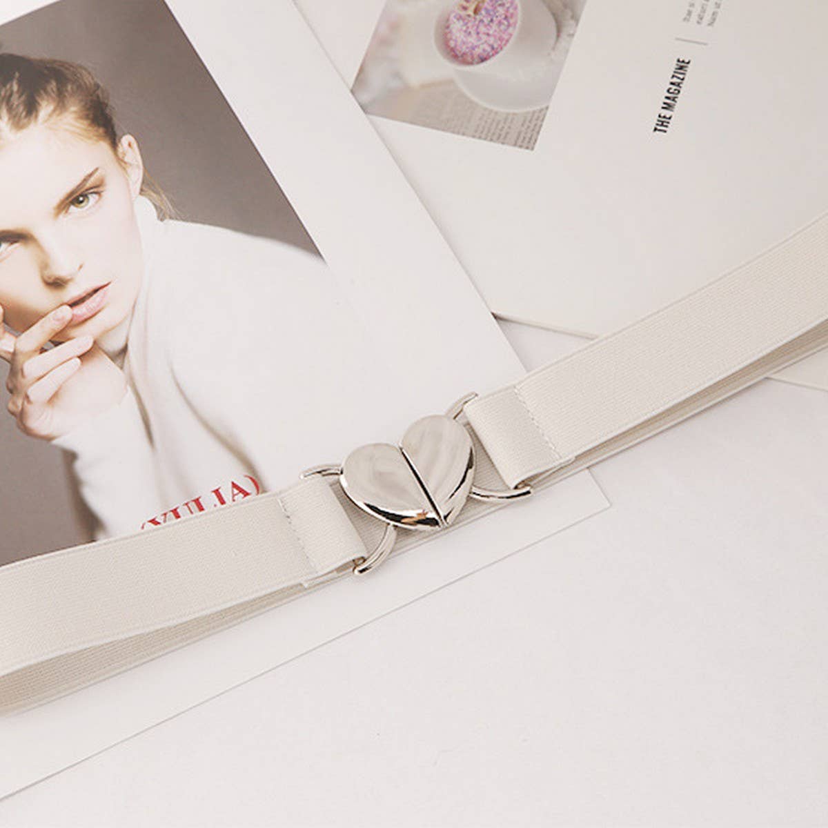 NINEXIS - Wholesale Belt - Women's - CWABE0562_LOVE BUCKLE ELASTIC BELT9