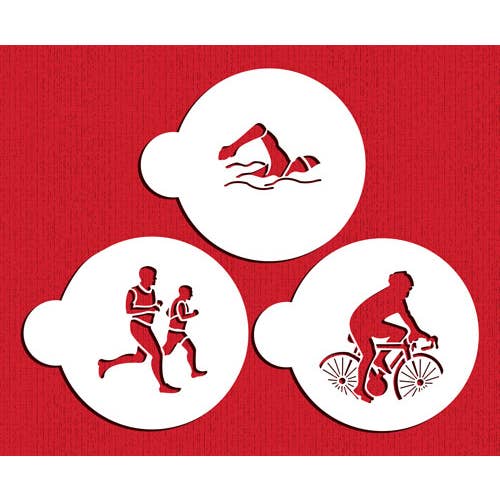 Estêncil de biscoito de triatlo por atacado de Designer Stencils