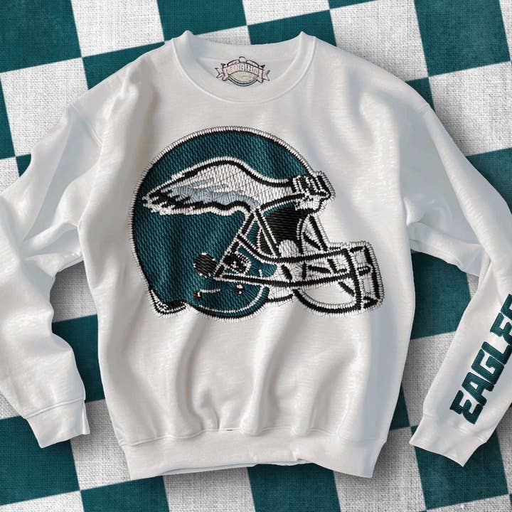 Farm Life Crafting - Wholesale Graphic Sweatshirt - Women's - Eagles Helmet