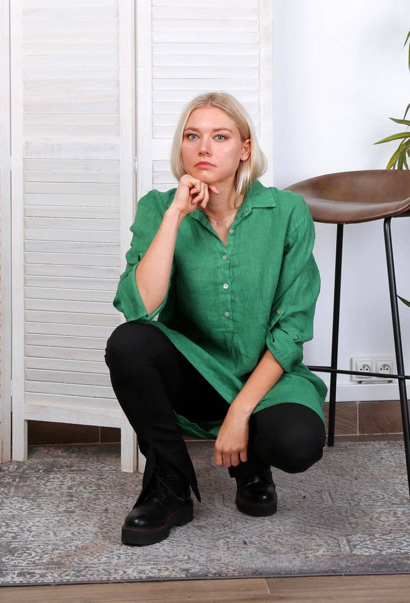 LÉA & LUC – Engroshandel Kjole - Dame – Korte kjoler i 100% hør REF. 13514