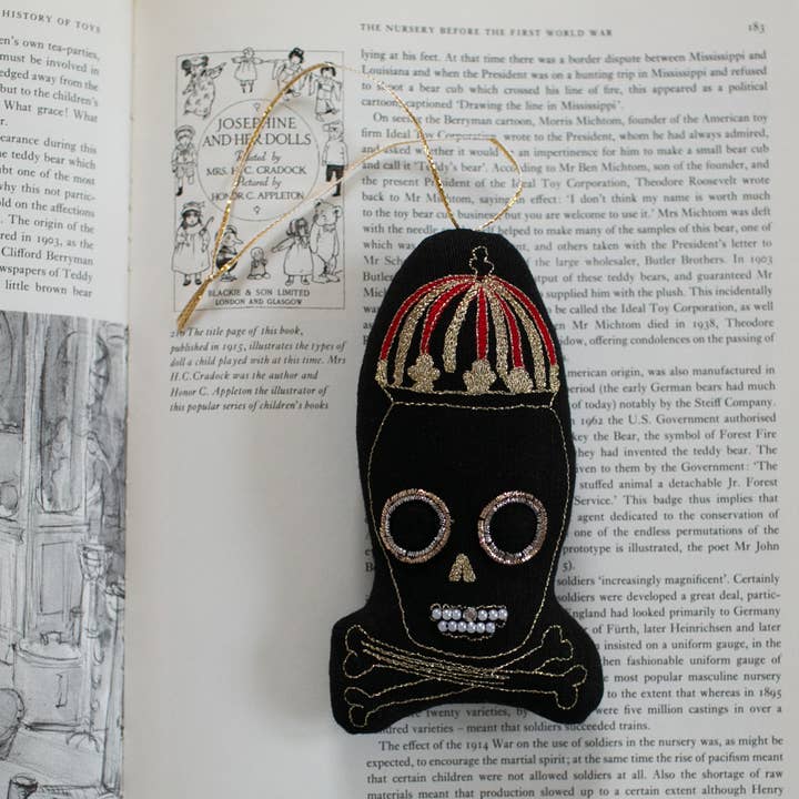 Beanie Skull - Lavender & Cotton Ornament, Token for wholesale by Skippy Cotton