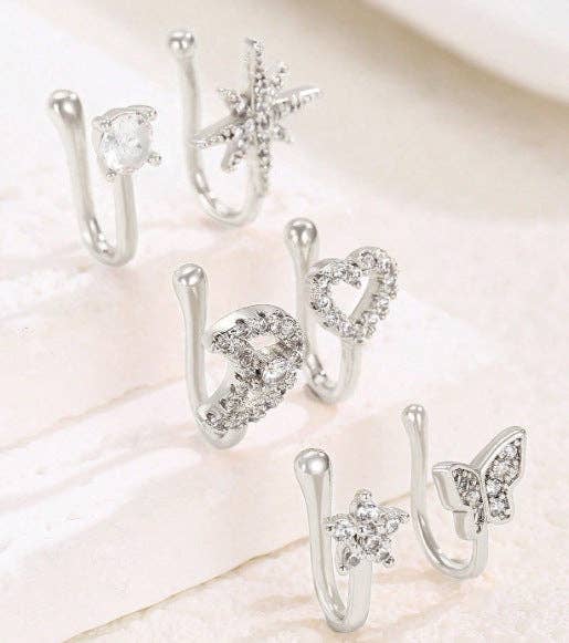 SALINA TRADING INC - Wholesale Neusring - U-vorm Ster Hart Kroon Niet-piercing Neusring87