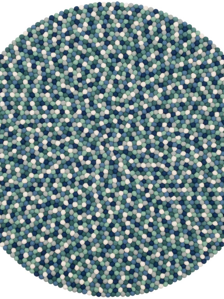 Mare felt ball rug round 100% wool for wholesale by myfelt