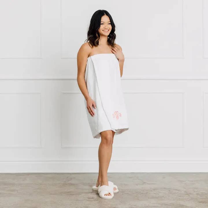 Serviette de bain en coton pour femme avec élastique et fermeture velcro pour la vente par Weddingstar Inc.