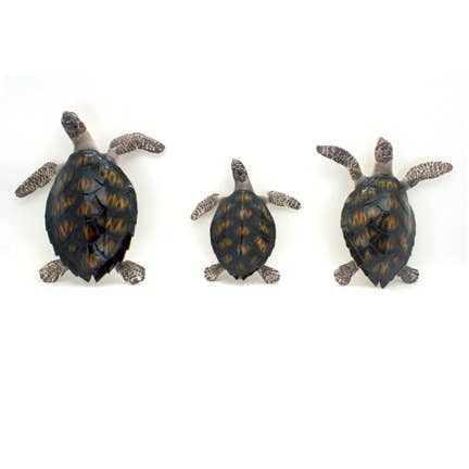 Ensemble de 3 tortues Hawksbill pour la vente par Modern Coastal by Contrast Inc.