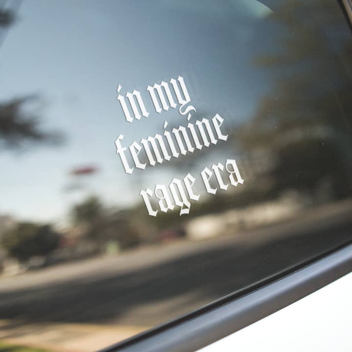 Wickedly Divine Shop - Vente Autocollant - Autocollant en vinyle pour voiture, ère de la rage féminine, gothique alternatif0