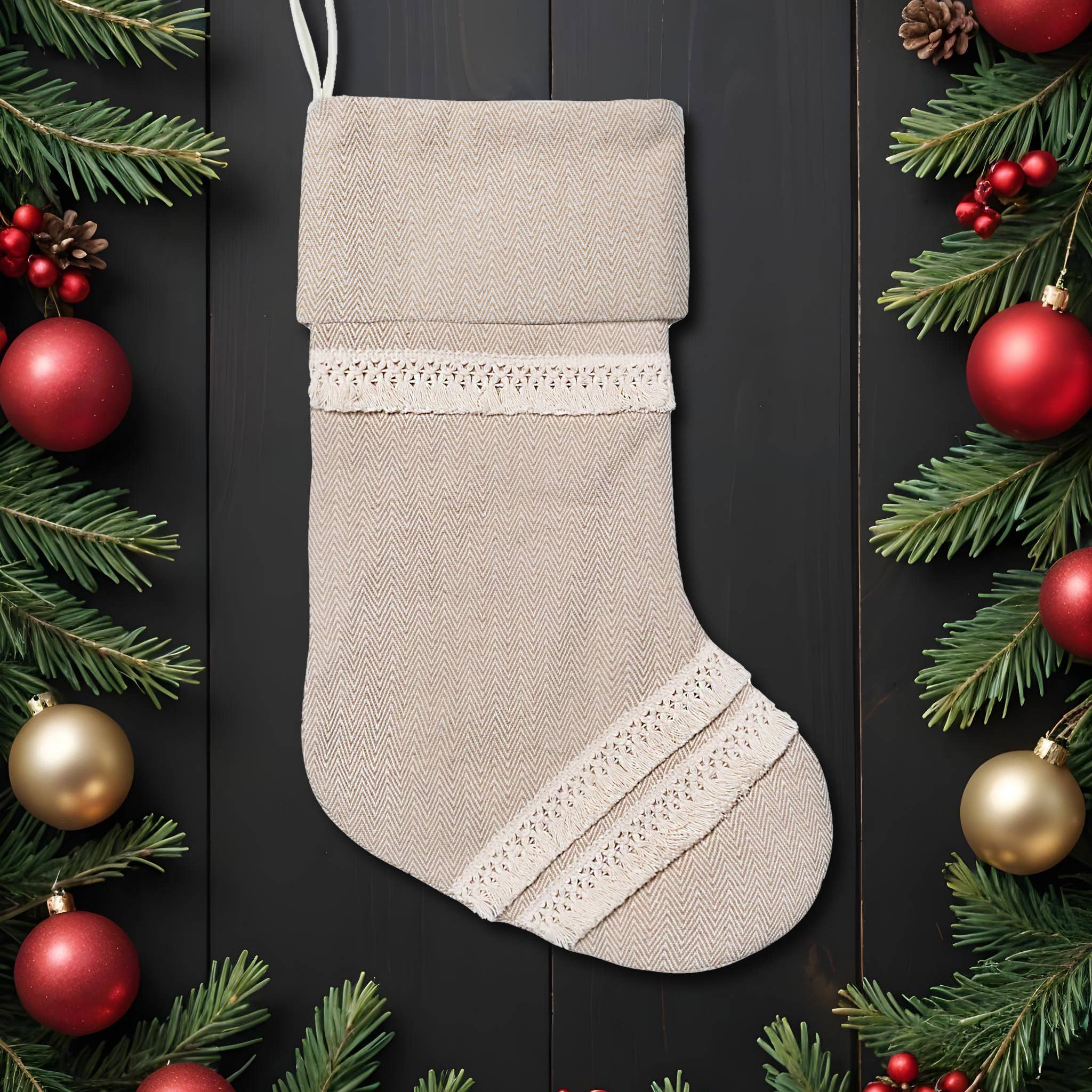 GEXWORLDWIDE – wholesale Holiday Stocking – Bohemian Fringe Christmas Stockings3