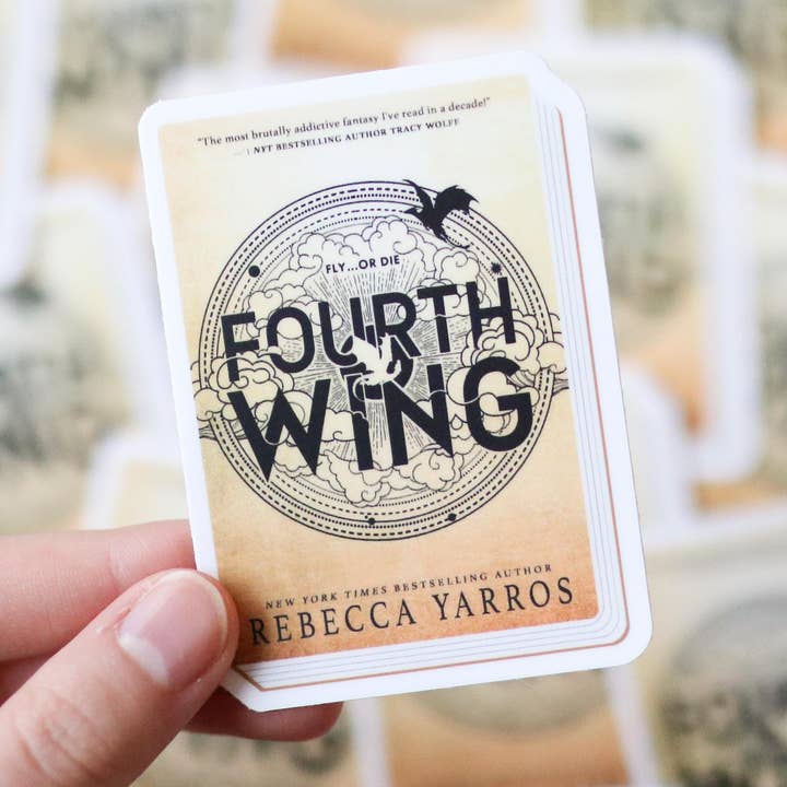 Fourth Wing Waterproof Book Lover Laptop Sticker for wholesale by The Sticker Shop
