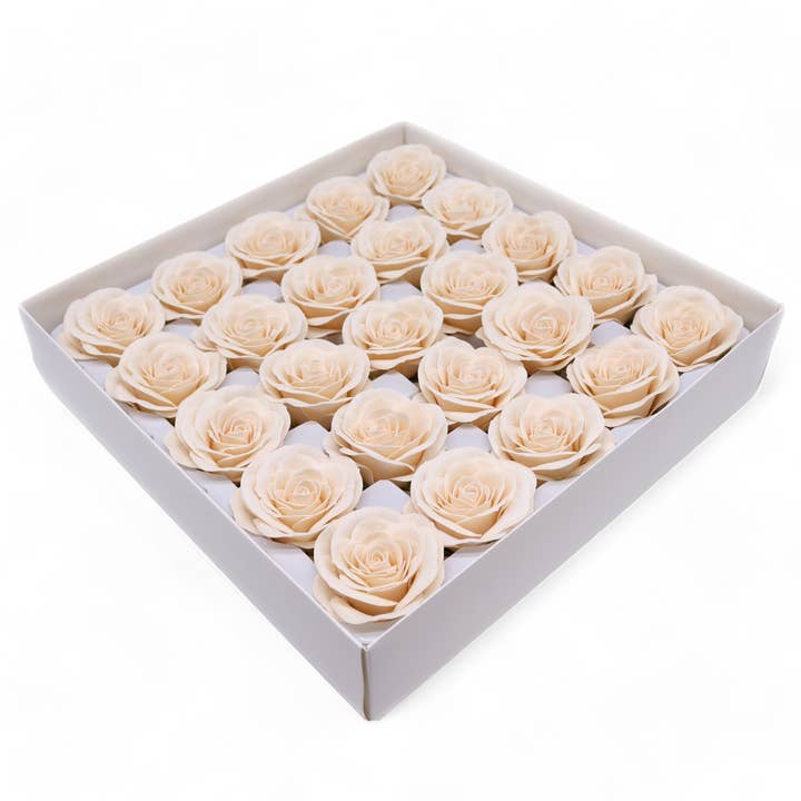 Ancient Wisdom - Wholesale Artificial Flowers - Lrg (7-Layer) Vintage Rose - Victorian Ivory