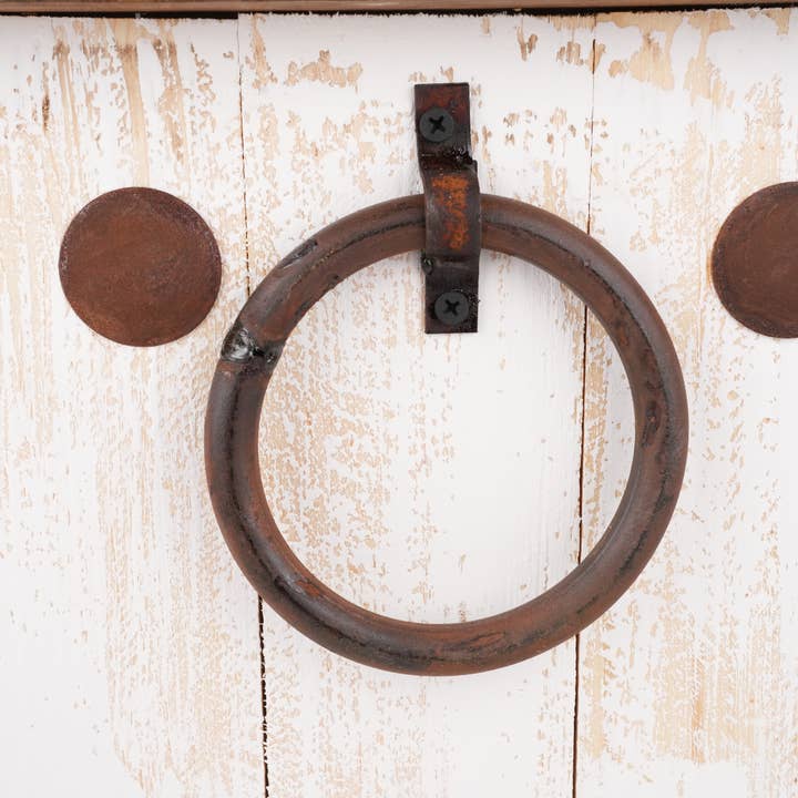 My Amigos Imports - Vente Jardinière - Jardinière rustique en bois avec poignées style ferme Midland - blanche9