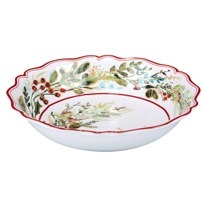 Certified International - Wholesale Serve Bowl - Christmas Gatherings Melamine Lg Serving Bowl 13.75 x 2.75in