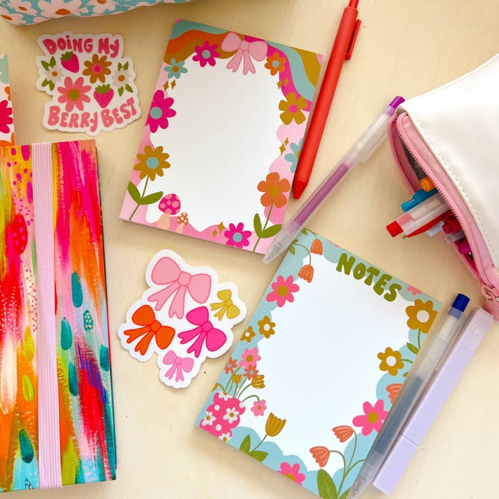 Elle Nicole - Wholesale Notepad - 4x5.5in Notepad - Floral Notes