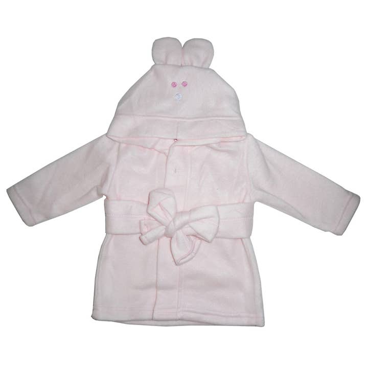 Bambini Infant Wear inc. - Wholesale Robe - Kids - Bambini Fleece Robe With Hoodie Pink