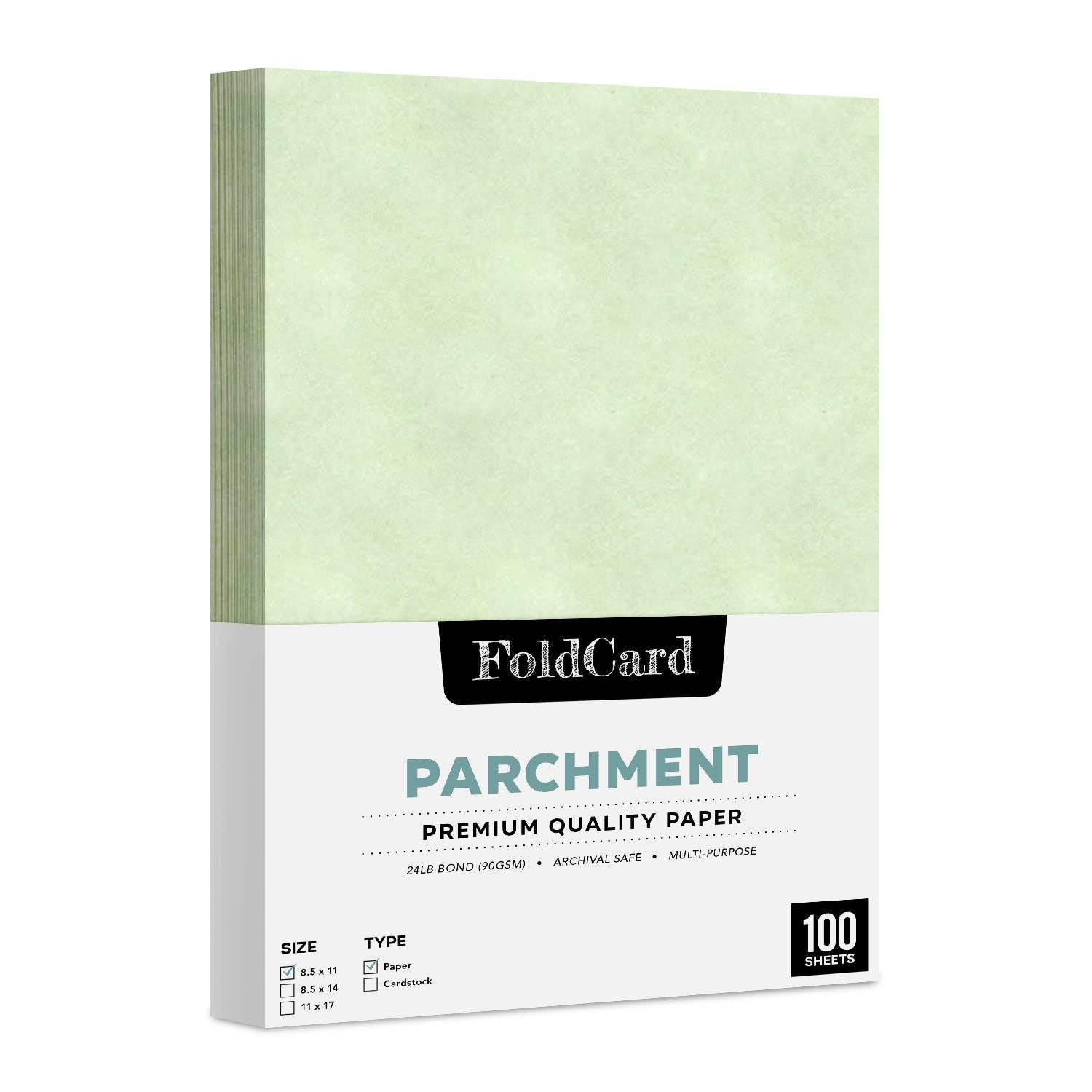 Fine Cardstock - Vendita all'ingrosso Attrezzature per lavoretti e fai da te - Carta pergamena 8,5 x 11, 24 libbre, 90 g/mq, 100 fogli18