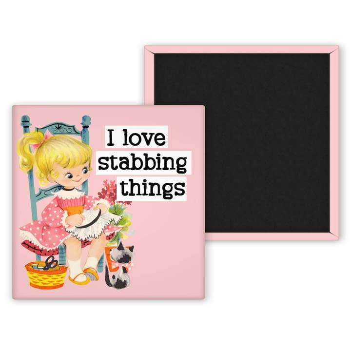 The Pin Pal Club - Wholesale Magnet - I Love Stabbing Things Magnet