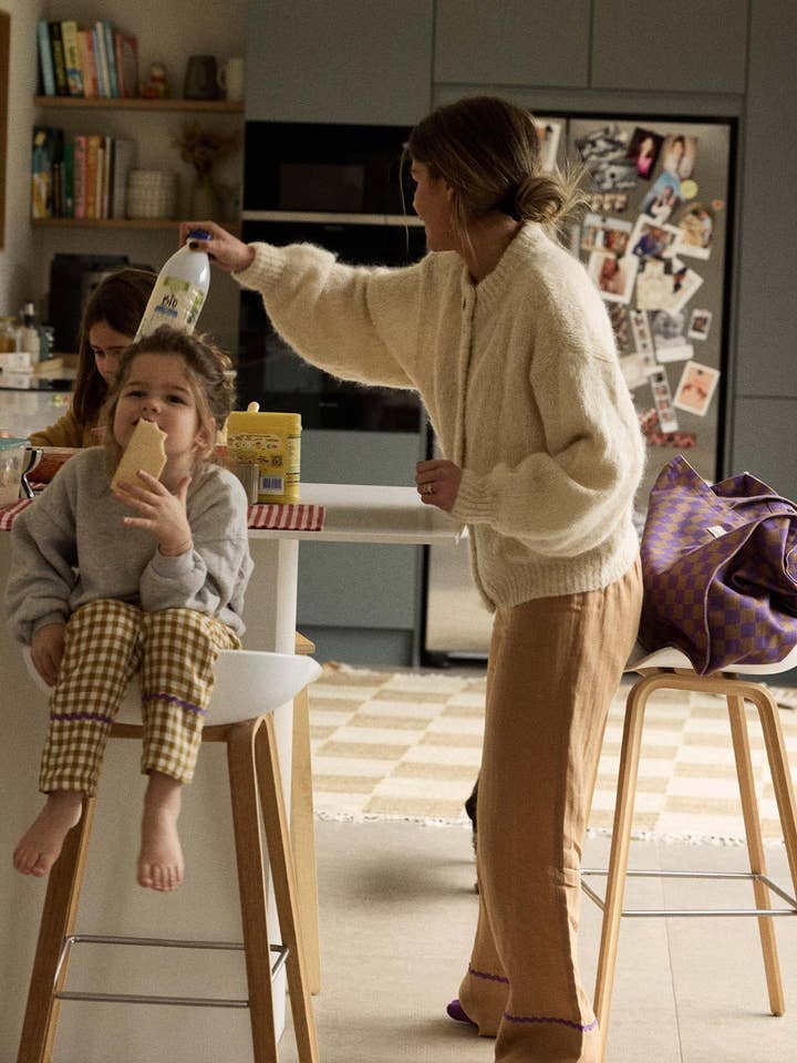 Gabrielle Paris - Venta al por mayor Pantalones - Niños - Pantalones de lino lavado color tabaco Gabrielle Paris x Horty