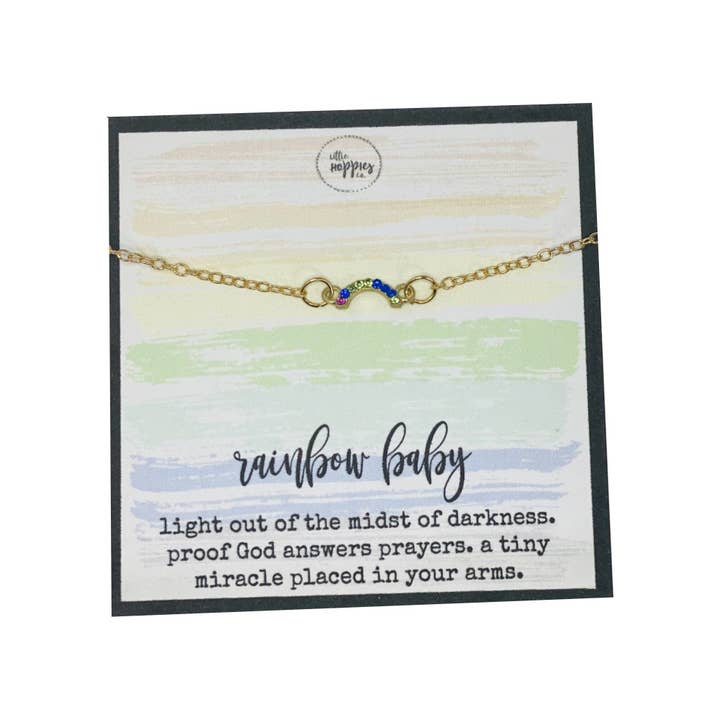 Little Happies Co - Wholesale Charm/Dangle Bracelet - Rainbow baby bracelet, Mothers Day gift for new mom, Newborn baby gift, IVF fertility wish bracelet, Pregnancy gift, Gift after miscarriage
