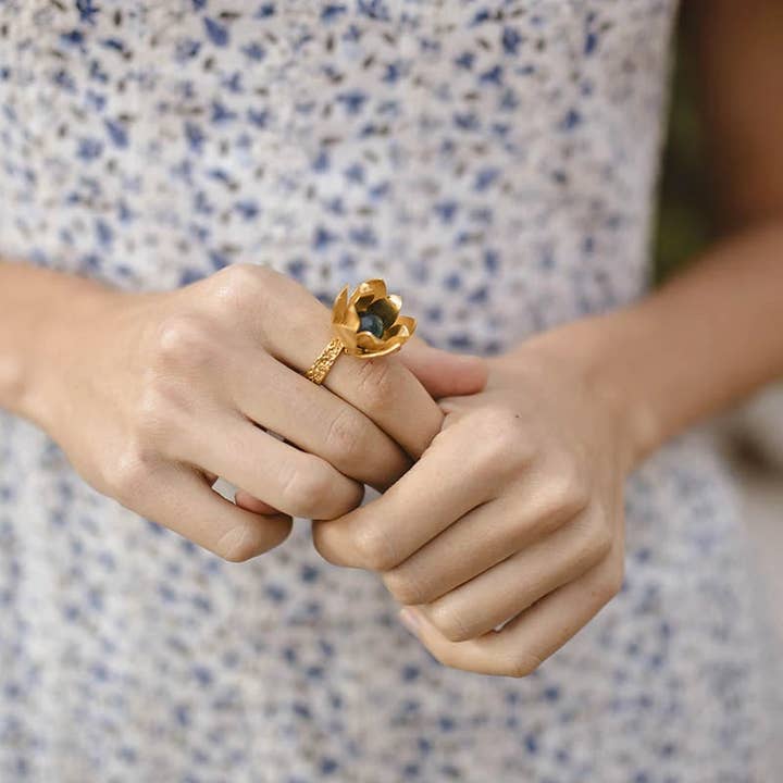 ACUS - Wholesale Cocktail/Statement Ring - Green Osiris Ring3