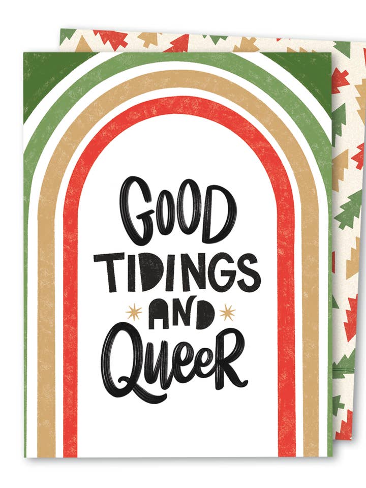 Boas Notícias | Cartão de Natal Queer Holiday LGBTQ Gay Trans por atacado de The Noble Paperie