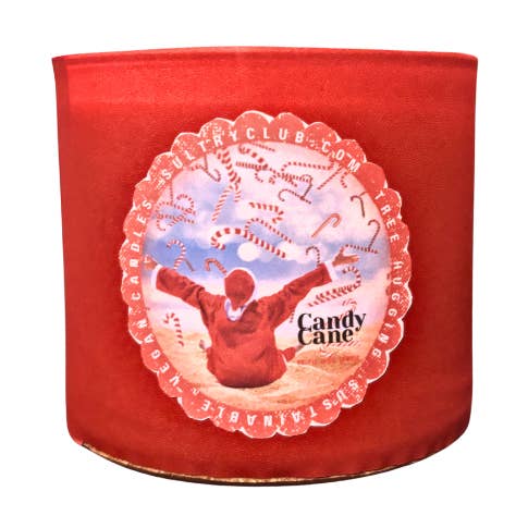 Candy Cane Vegan Candle And Wax Melts for wholesale by SULTRY CLUB CANDLES