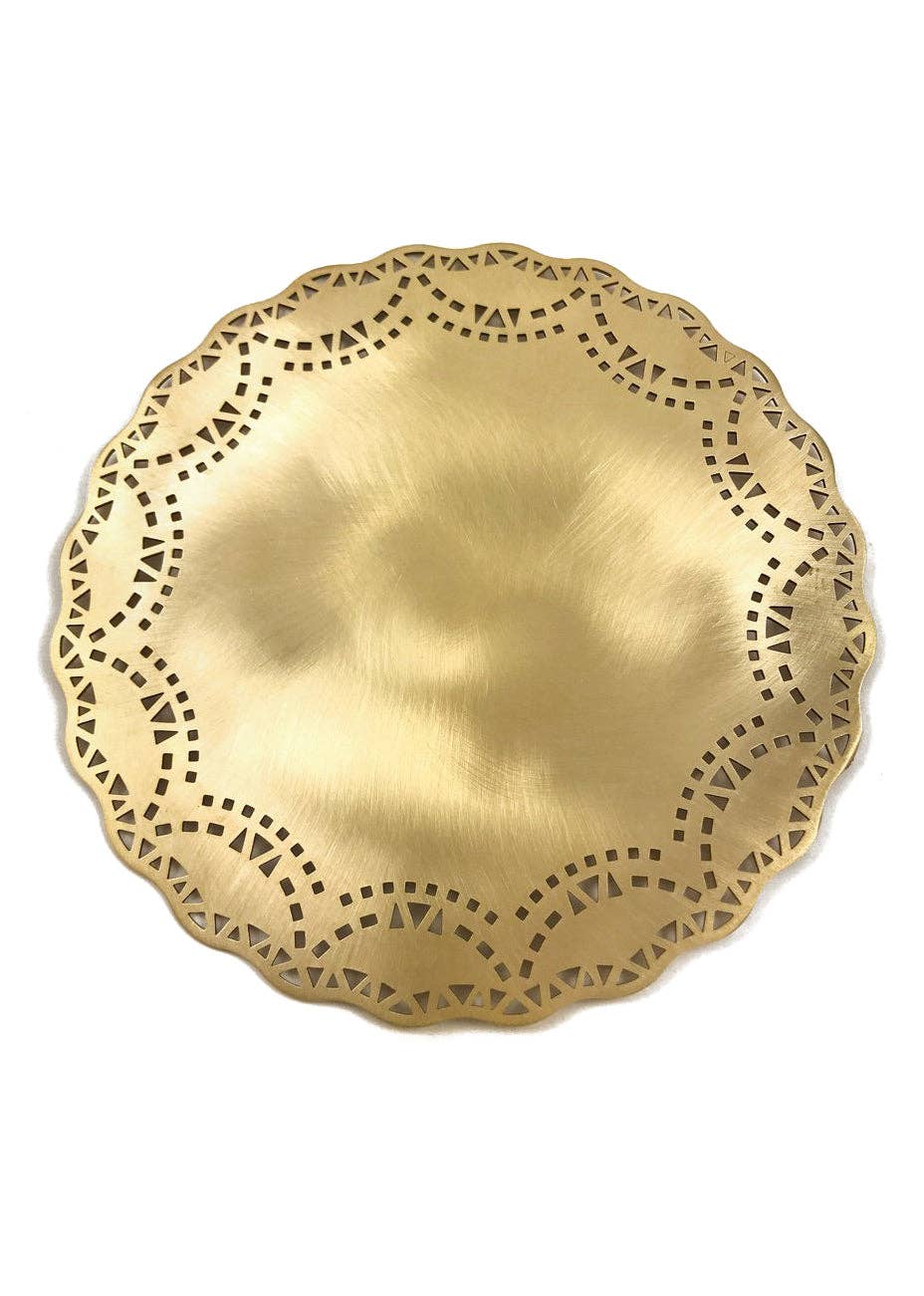 Ariana Ost - Wholesale Trivet - Doily Trivet – Handcrafted Brass Design with Satin Finish0