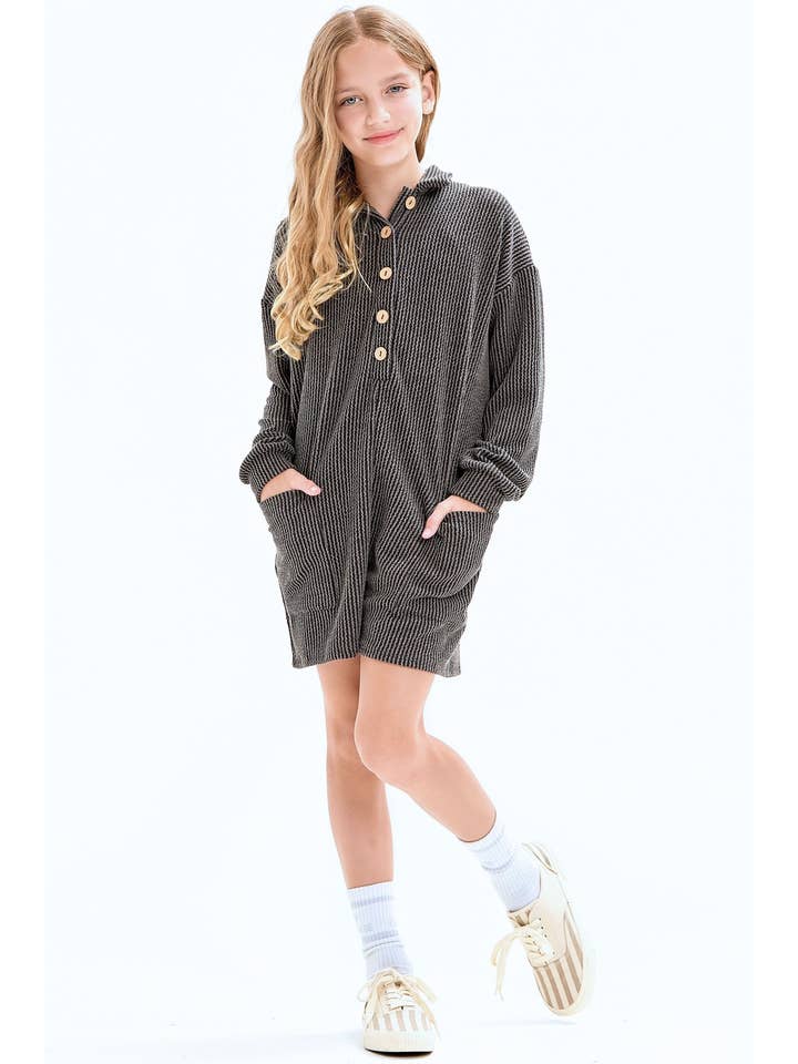 Good Girl - Wholesale Romper - Kids - Embossed Rib Collared Button Up Romper20