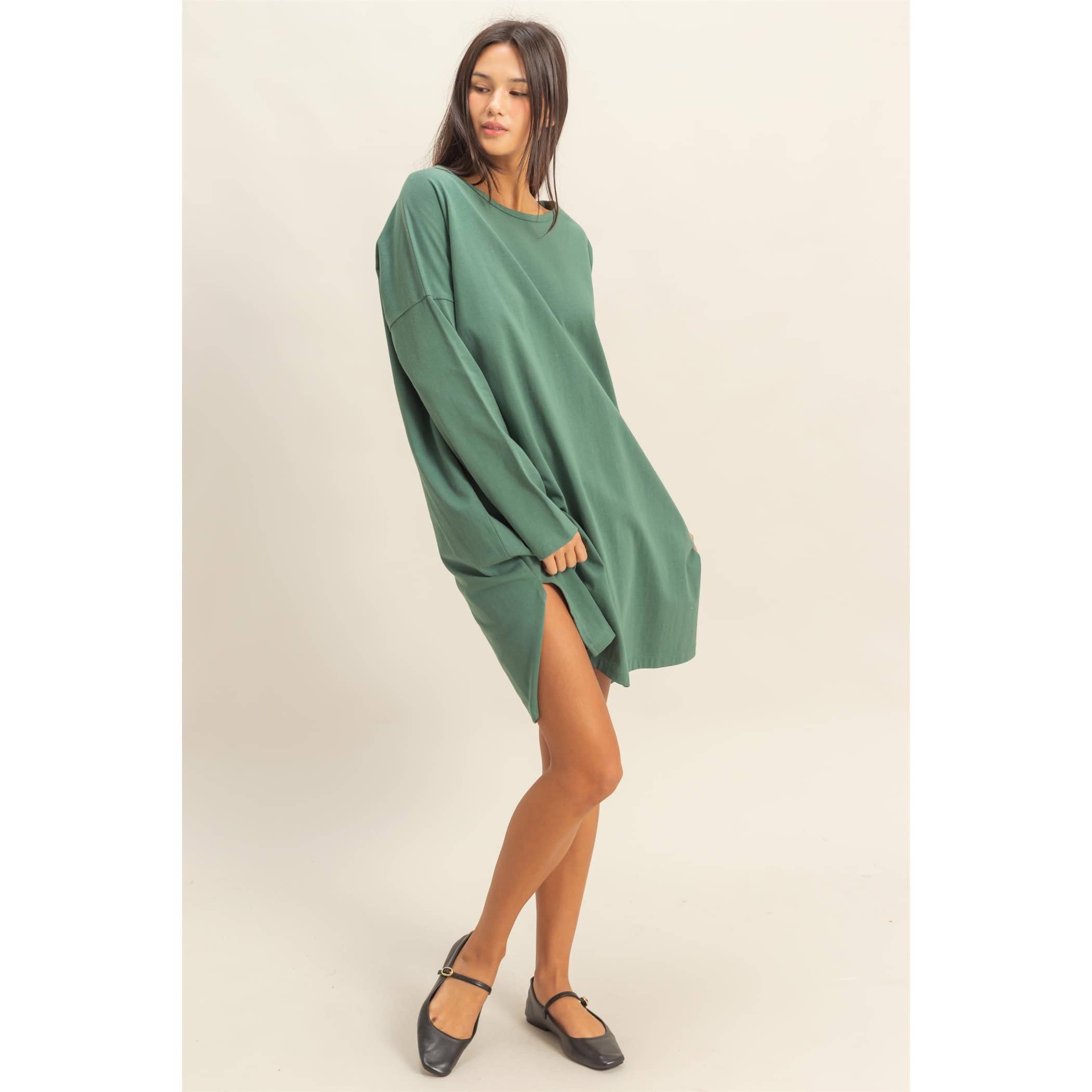 HYFVE – wholesale Dress – Women's – Side Slit Oversized Midi Dress12