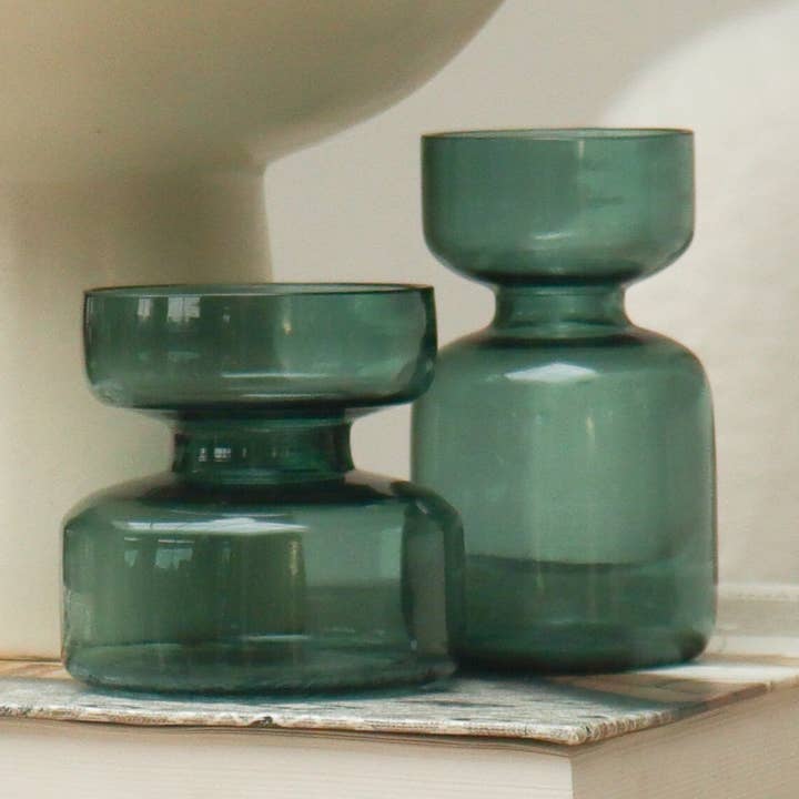 Mini Glass Vase - Teal for wholesale by Muun Home