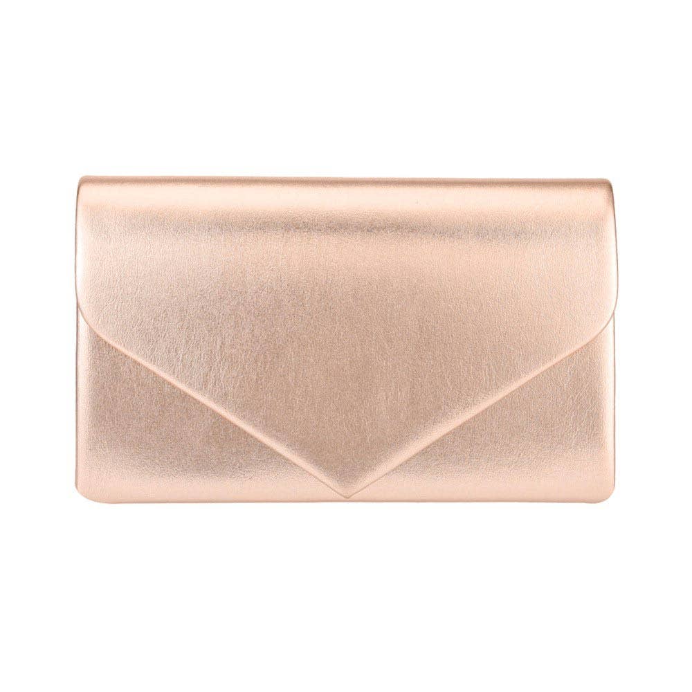 Pearl and Rox - Wholesale Clutch Bag - Women's - Metallic Envelope Evening Clutch Bag Crossbody Bag5